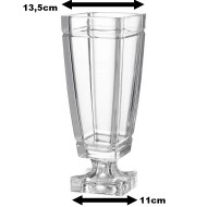 Vaso 36cm Glanz Em Cristal Ecológico Com Pé